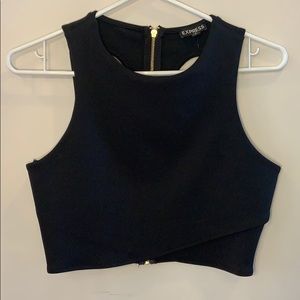 Express crop top tank in black- new with tags!